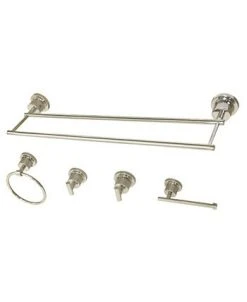 Kingston Brass Concord Dual-Towel Bar 5-Pc. Bathroom Accessory Set -Hotel Collection Shop 14770923 fpx
