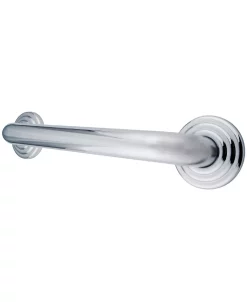 Kingston Brass Restoration 16-Inch Decorative 1-1/4-Inch OD Grab Bar In Polished Chrome