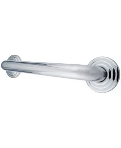 Kingston Brass Restoration 18-Inch X 1-1/4-Inch OD Decorative Grab Bar In Polished Chrome