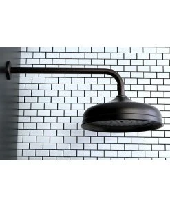 Kingston Brass Trimscape 10-Inch Shower Head With 17-Inch Ceiling Mounted Shower Arm In Oil Rubbed Bronze