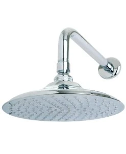 Kingston Brass Victorian 8-Inch OD Brass Shower Head With 12-Inch Shower Arm In Polished Chrome