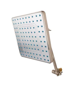 Kingston Brass Fortress 8-Inch Square Shower Head With 10-Inch Shower Arm In Brushed Nickel