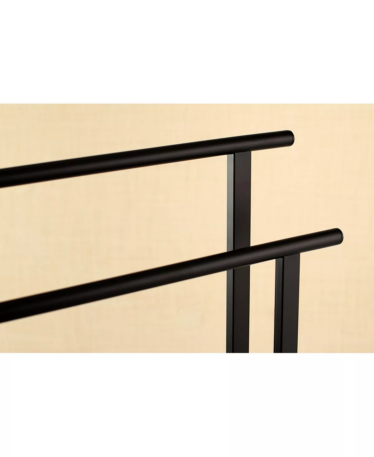 Kingston Brass Double L Shape Pedestal Towel Holder In Matte Black 4 Kingston Brass Double L Shape Pedestal Towel Holder In Matte Black - Image 4