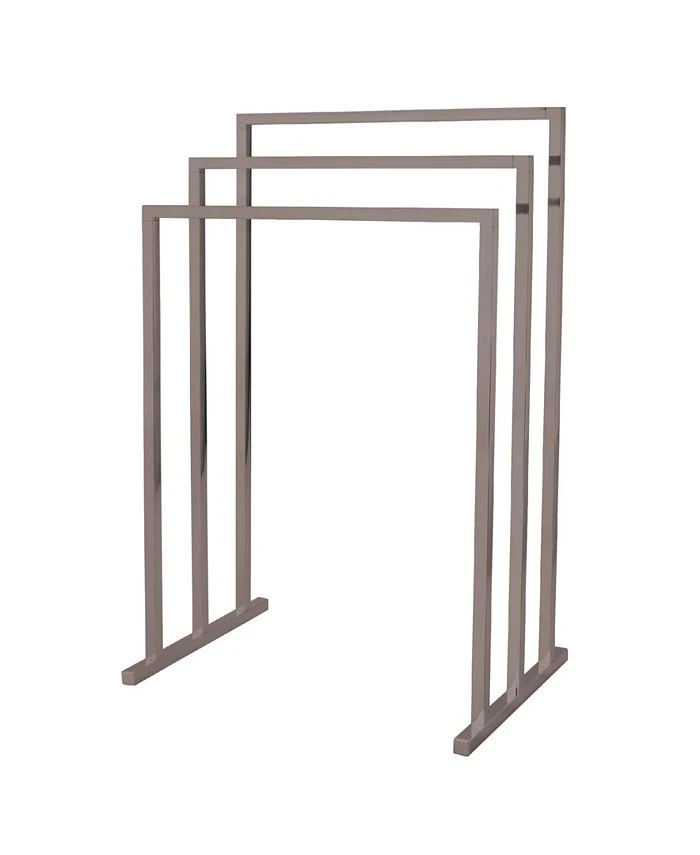 Kingston Brass Modern Pedestal 3-Tier Steel Construction Towel Rack 1 Kingston Brass Modern Pedestal 3-Tier Steel Construction Towel Rack