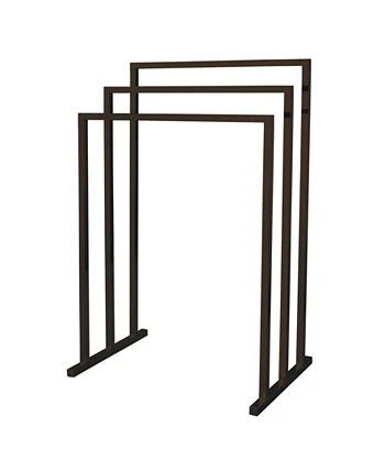 Kingston Brass Modern Pedestal 3-Tier Steel Construction Towel Rack 2 Kingston Brass Modern Pedestal 3-Tier Steel Construction Towel Rack - Image 2