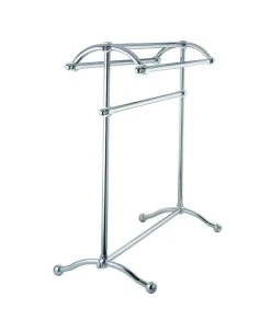 Kingston Brass Pedestal Towel Rack In Polished Chrome