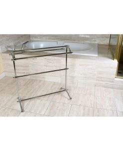 Kingston Brass Vintage Pedestal Towel Rack In Polished Chrome -Hotel Collection Shop 14771617 fpx
