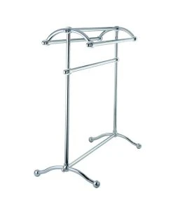 Kingston Brass Vintage Pedestal Towel Rack In Polished Chrome