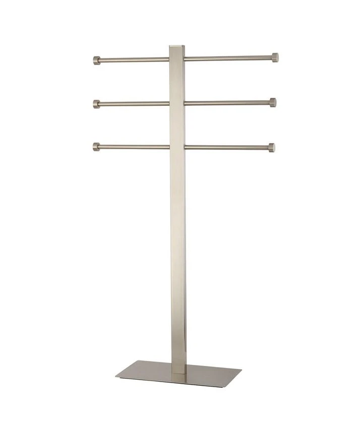 Kingston Brass Edenscape Freestanding Stainless Steel Towel Holder With Rectangular Base In Brushed Nickel 1 Kingston Brass Edenscape Freestanding Stainless Steel Towel Holder With Rectangular Base In Brushed Nickel