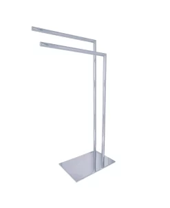 Kingston Brass Pedestal Dual Towel Rack In Polished Chrome