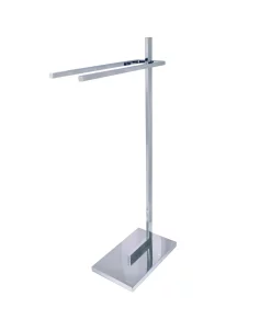 Kingston Brass Modern Pedestal Dual Towel Rack In Polished Chrome