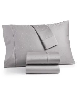 Hotel Collection Shop 5 AQ Textiles Bergen House Diamond Dot Extra Deep Pocket 100% Certified Egyptian Cotton 1000 Thread Count 4 Pc. Sheet Set, California King