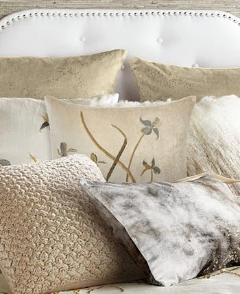 Michael Aram Iris Embroidered Velvet Decorative Pillow 18 X 18 2 Michael Aram Iris Embroidered Velvet Decorative Pillow 18 X 18 - Image 2