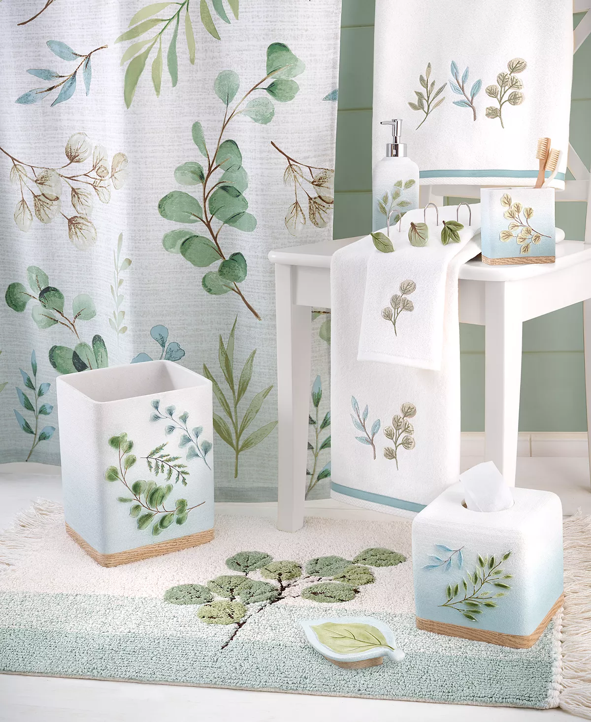 Avanti Ombre Leaves Toothbrush Holder 3 Avanti Ombre Leaves Toothbrush Holder - Image 3