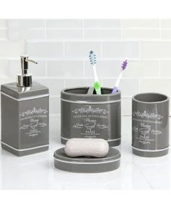 Home Basics Paris Bath Accessory 4 Piece Set 11 Home Basics Paris Bath Accessory 4 Piece Set -Hotel Collection Shop 17819423 fpx