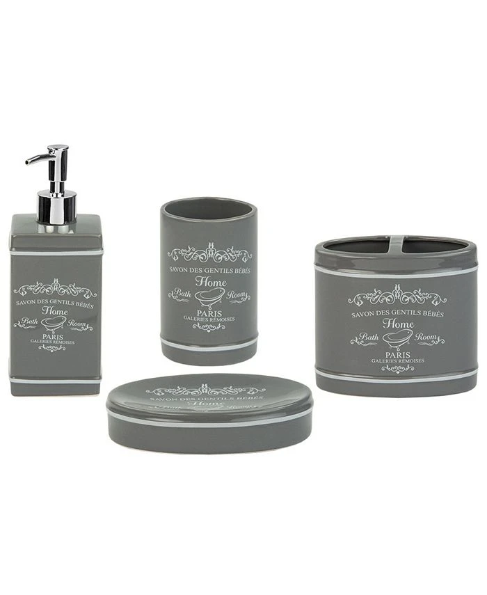 Home Basics Paris Bath Accessory 4 Piece Set 4 Home Basics Paris Bath Accessory 4 Piece Set - Image 4