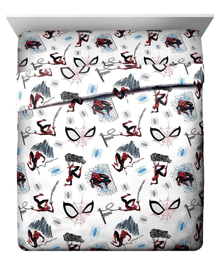 Spider-Man Man Crawl Twin Sheet Set, 3 Pieces 1 Spider-Man Man Crawl Twin Sheet Set, 3 Pieces
