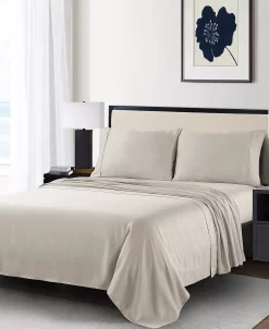 Anne Klein Reverie Cotton Under 200-Thread Count 4 Piece King Solid Sheet Set -Hotel Collection Shop 21771466 fpx