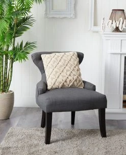 Nearly Natural Boho Diamond Woven Macrame Decorative Pillow Cover, 18 -Hotel Collection Shop 21830523 fpx