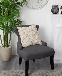 Nearly Natural Boho Woven Macrame Decorative Pillow Cover, 16 12 Nearly Natural Boho Woven Macrame Decorative Pillow Cover, 16 -Hotel Collection Shop 21830528 fpx