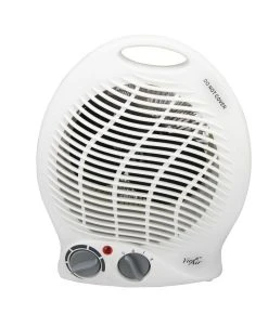 Hotel Collection Shop 19 Vie Air 1500W Portable 2-Settings White Home Fan Heater With Adjustable Thermostat