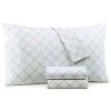 Charter Club Printed Window Pane 550-Thread Count Cotton 4-Pc. Sheet Set, King, Created For Macy's