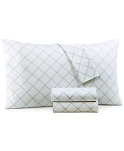 Charter Club Printed Window Pane 550 Thread Count Cotton Sheet Sets, Created For Macy's