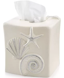 Avanti Bath, Sequin Shells Tissue Cover
