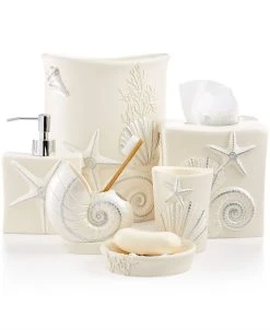 Avanti Bath, Sequin Shells Accessories Collection