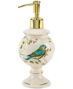 Avanti Bath Accessories, Gilded Birds Soap And Lotion Dispenser