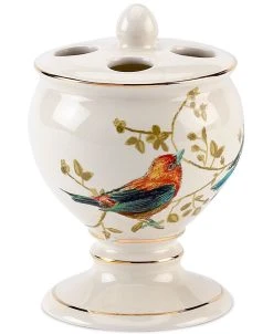 Avanti Bath Accessories, Gilded Birds Toothbrush Holder